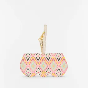 Sunglasses Case | DIAMOND FACE |  Leather 24K Gold Plated