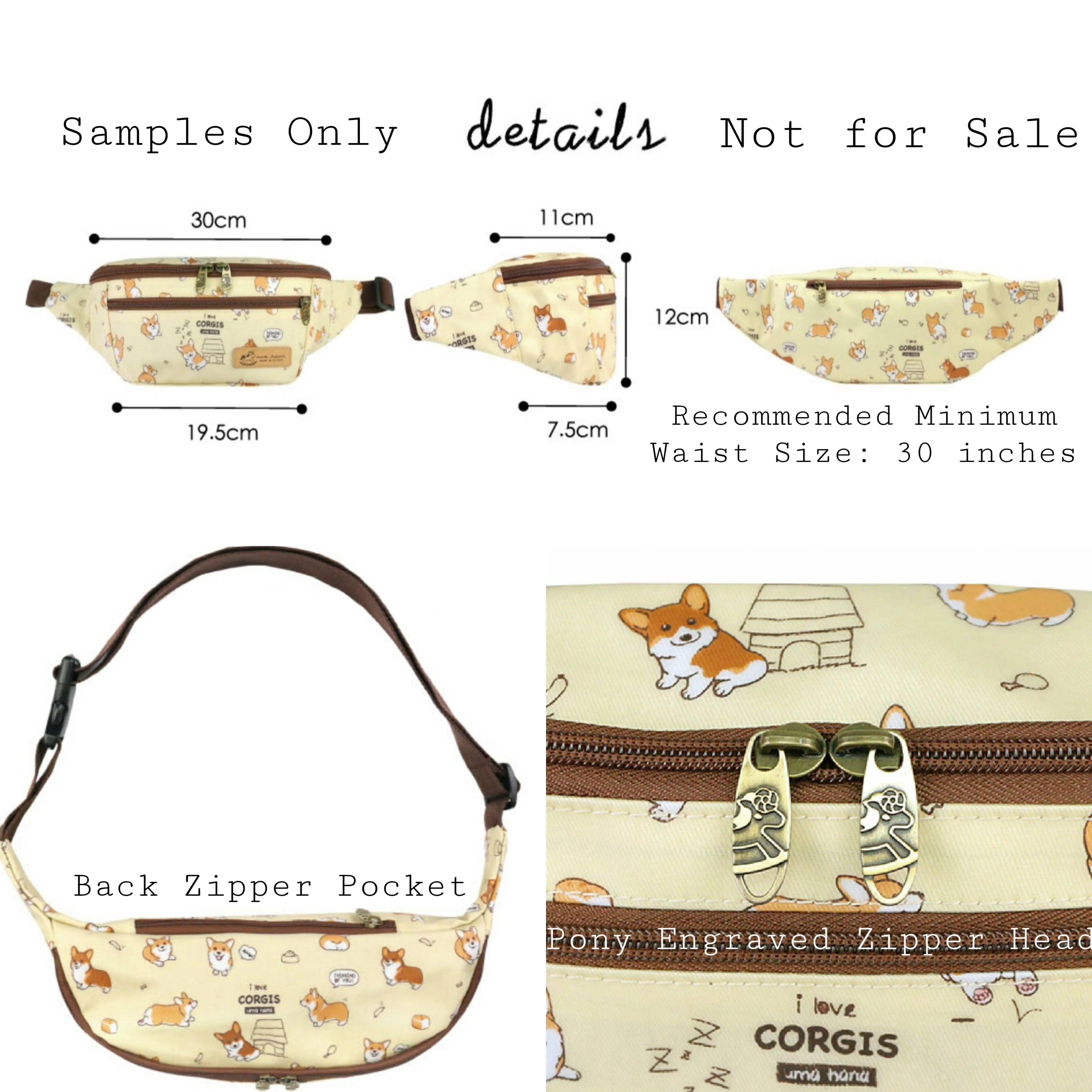 Teal Snow Corgi Fanny Pack