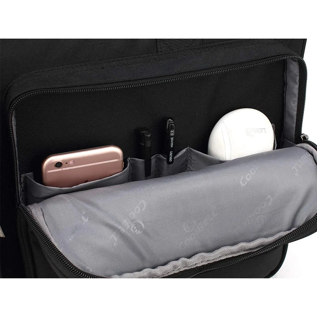 THE CLOWNFISH CoolBELL 15.6 Inch Nylon Laptop Messenger Bag (Black)