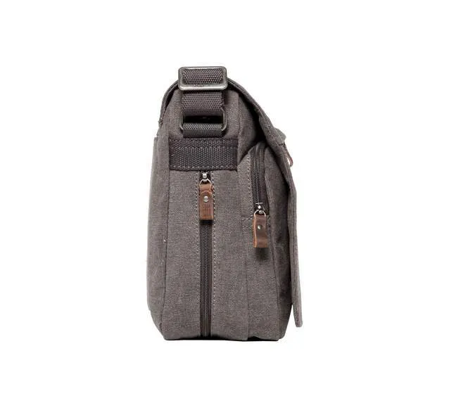 Troop London Organic Cotton Computer Messenger 13" | Charcoal