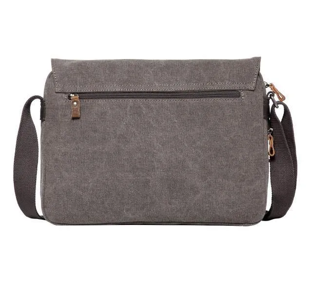 Troop London Organic Cotton Computer Messenger 13" | Charcoal