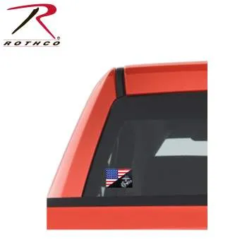 USMC Eagle, Globe and Anchor Flag Decal (Outside / Back Gum)