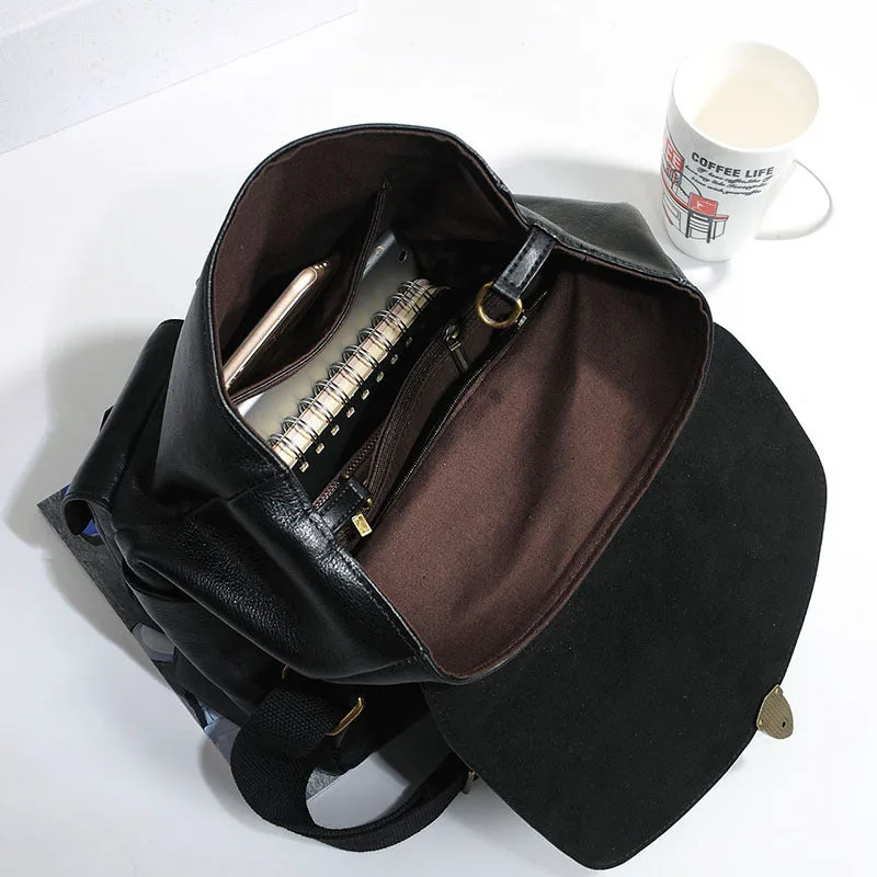 Womens Back Pack Black Leather Womens Backpack Purse For Women