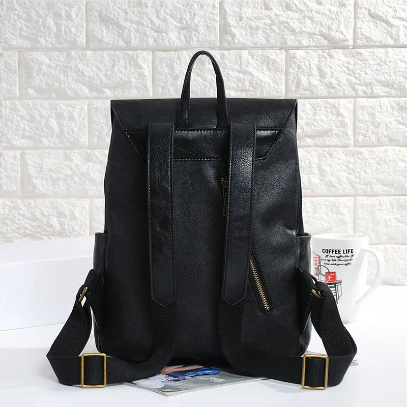 Womens Back Pack Black Leather Womens Backpack Purse For Women