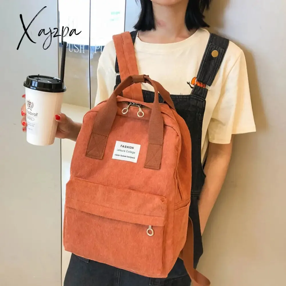 Xajzpa - New Trend Female Backpack Fashion Women Backpack College School School Bag Harajuku Travel Shoulder Bags For Teenage Girls